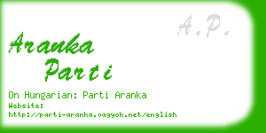 aranka parti business card